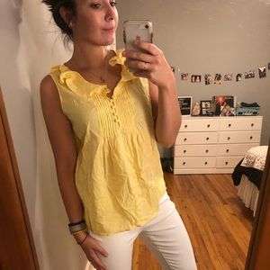 4/$20 Cute Loft yellow blouse